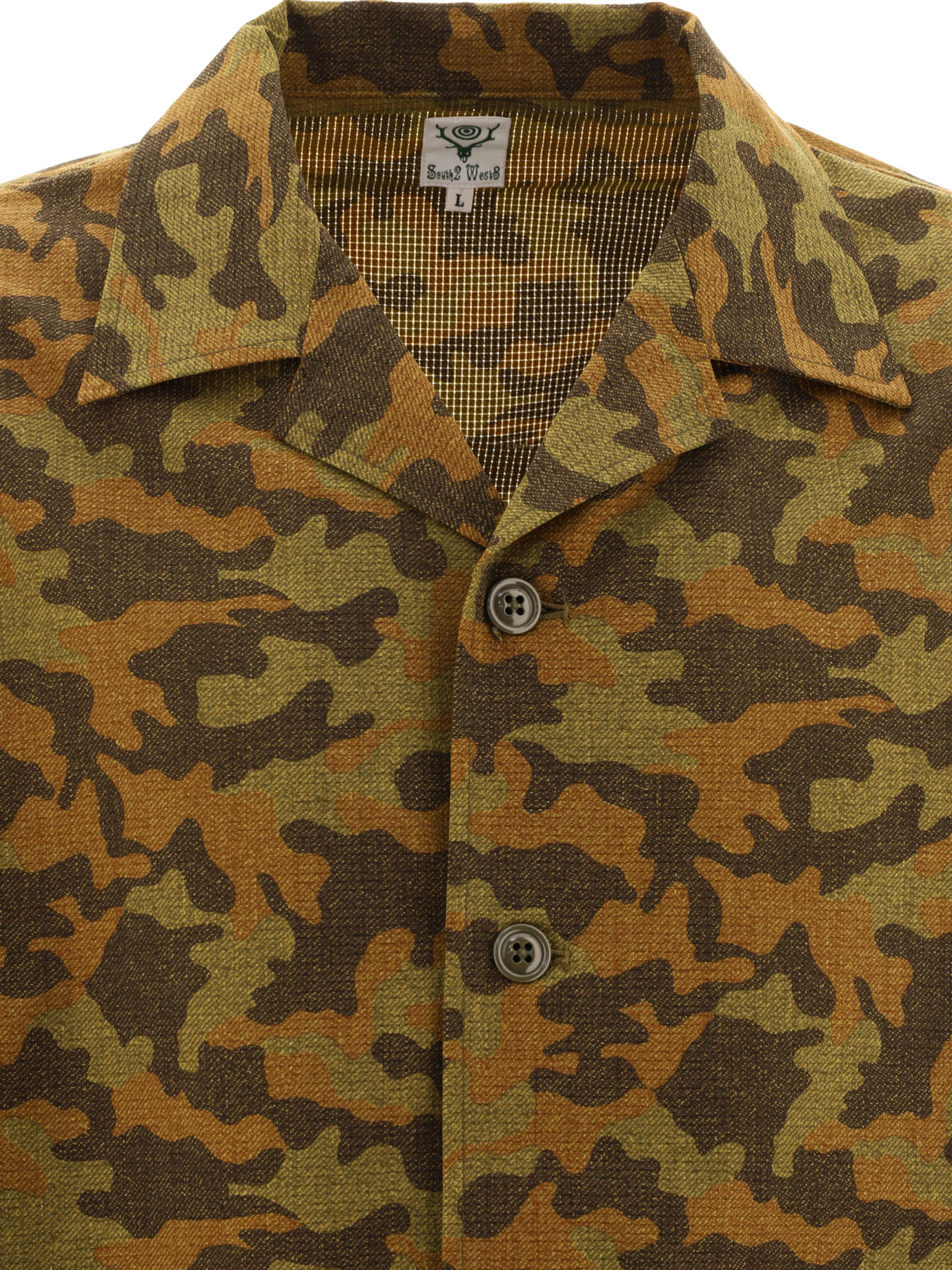 SOUTH2 WEST8 Green Camo shirt